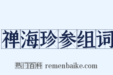 禅海珍参组词是什么意思的图片